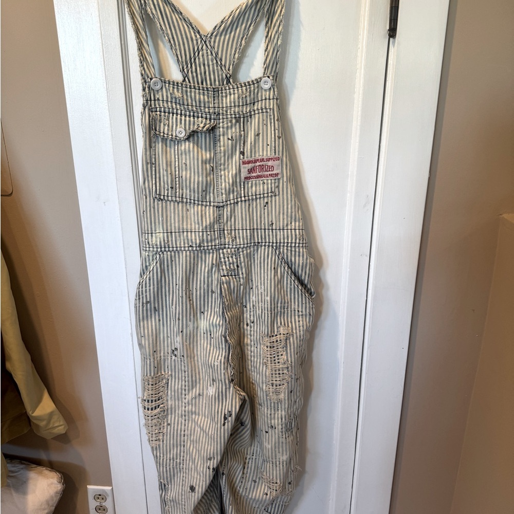 Magnolia Pearl Striped Jumpsuit in Blue and White